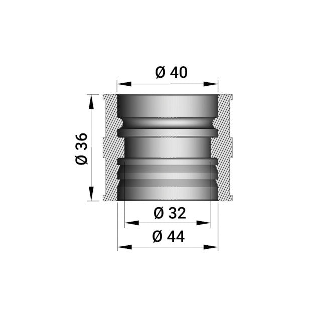 Acople goma carburador PHBE/PHF 40-44mm Malossi 131012B