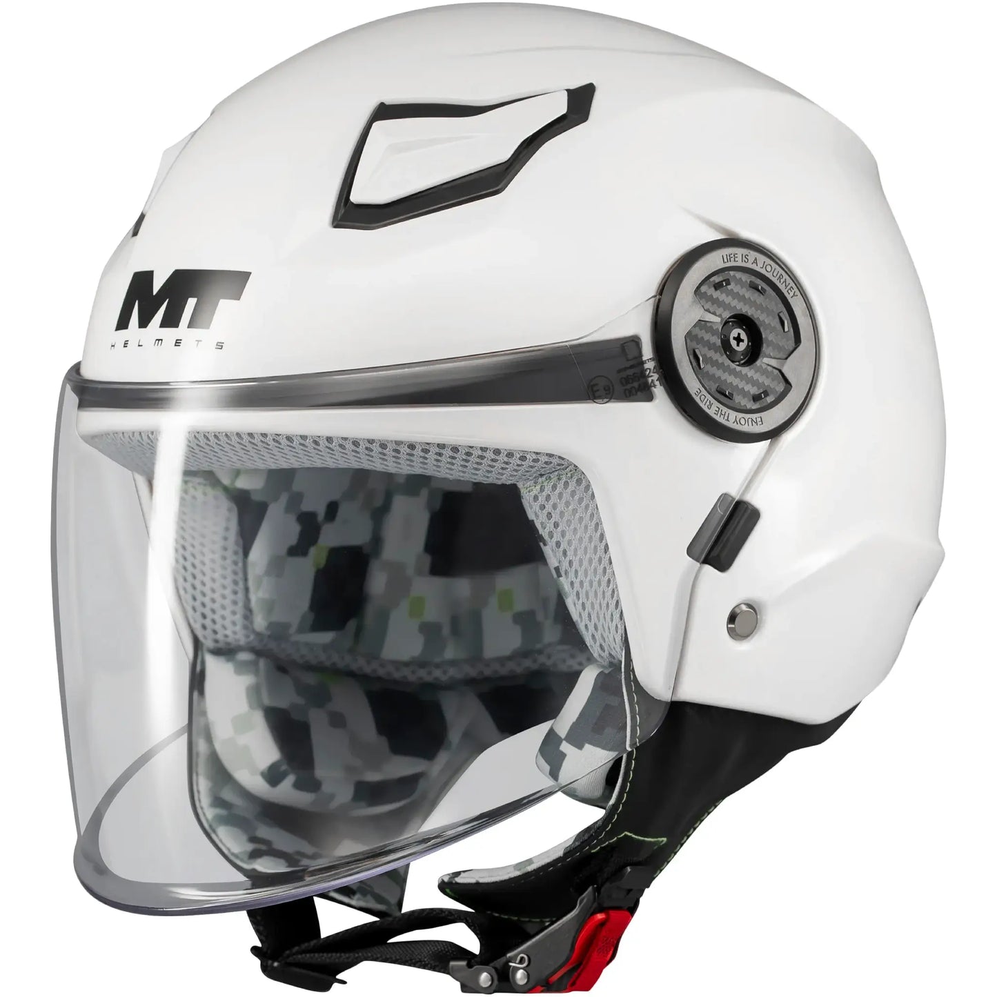 Casco MT Lite Pure A0 - Blanco Brillo