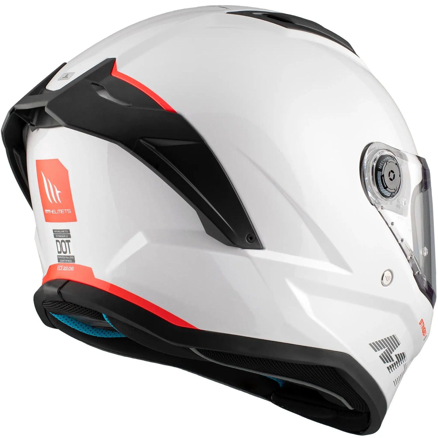 Casco MT Stinger 2 Solid A0 - Blanco Brillo