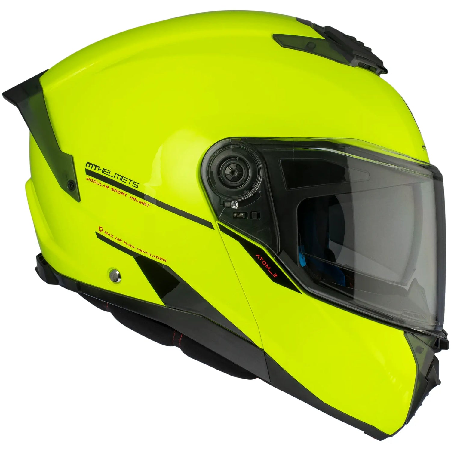 Casco MT Atom 2 SV Solid A3 - Amarillo Fluo
