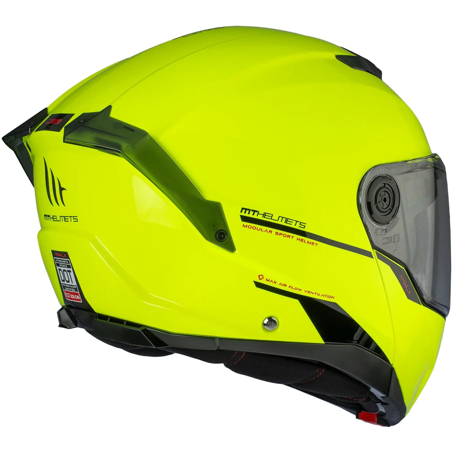 Casco MT Atom 2 SV Solid A3 - Amarillo Fluo