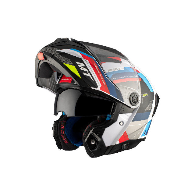 Casco modular MT Helmets Atom 2 SV Bast A0 negro/azul/blanco perla