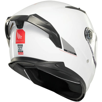Casco MT Braker SV Solid A0 - Blanco Brillo