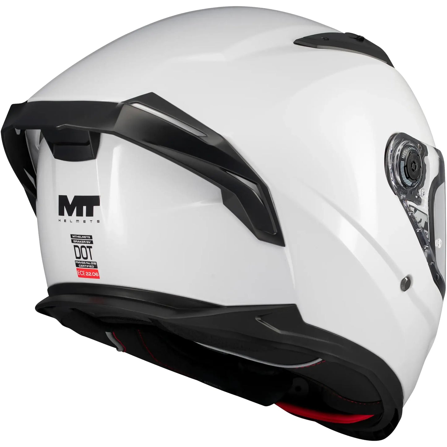 Casco MT Braker SV Pure A0 - Blanco Brillo