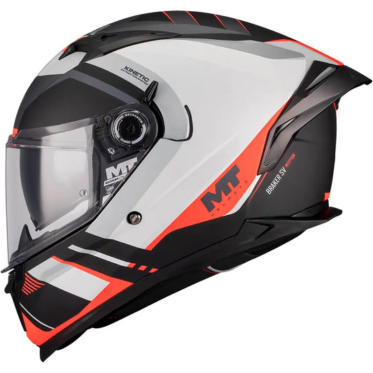 Casco MT Braker SV Inception B5 - Negro/Gris/Rojo Mate