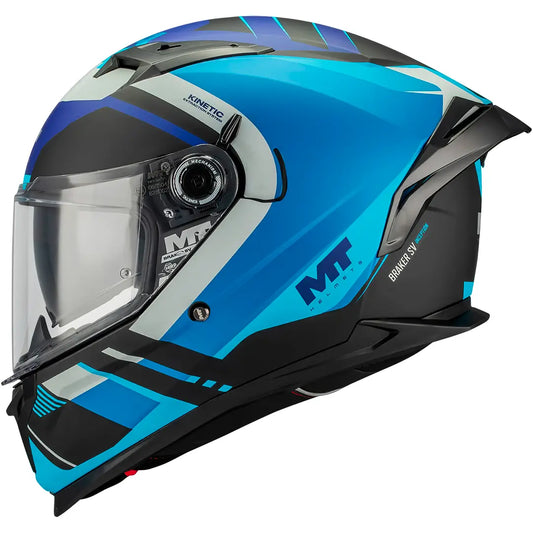 Capacete MT Braker SV Inception C2 - Preto/Azul Mate