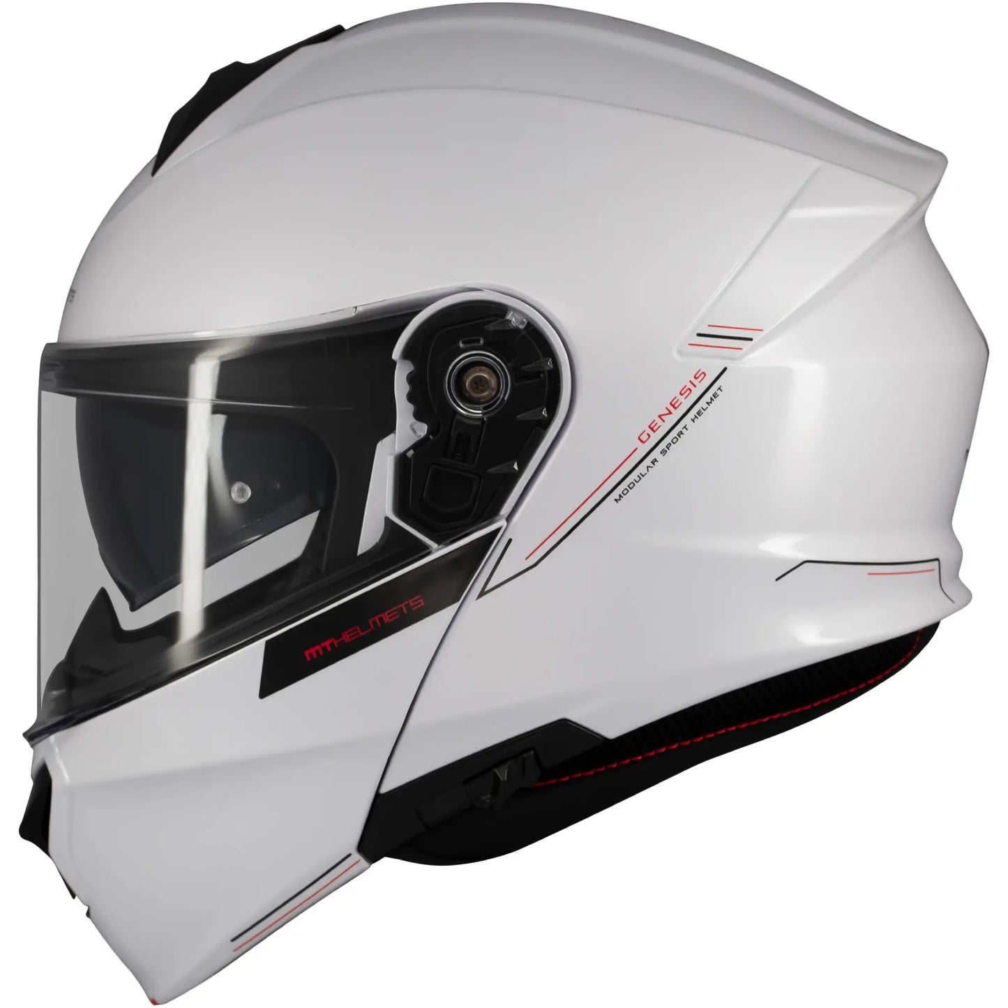 Casco MT Genesis SV Solid A0 - Blanco Brillo