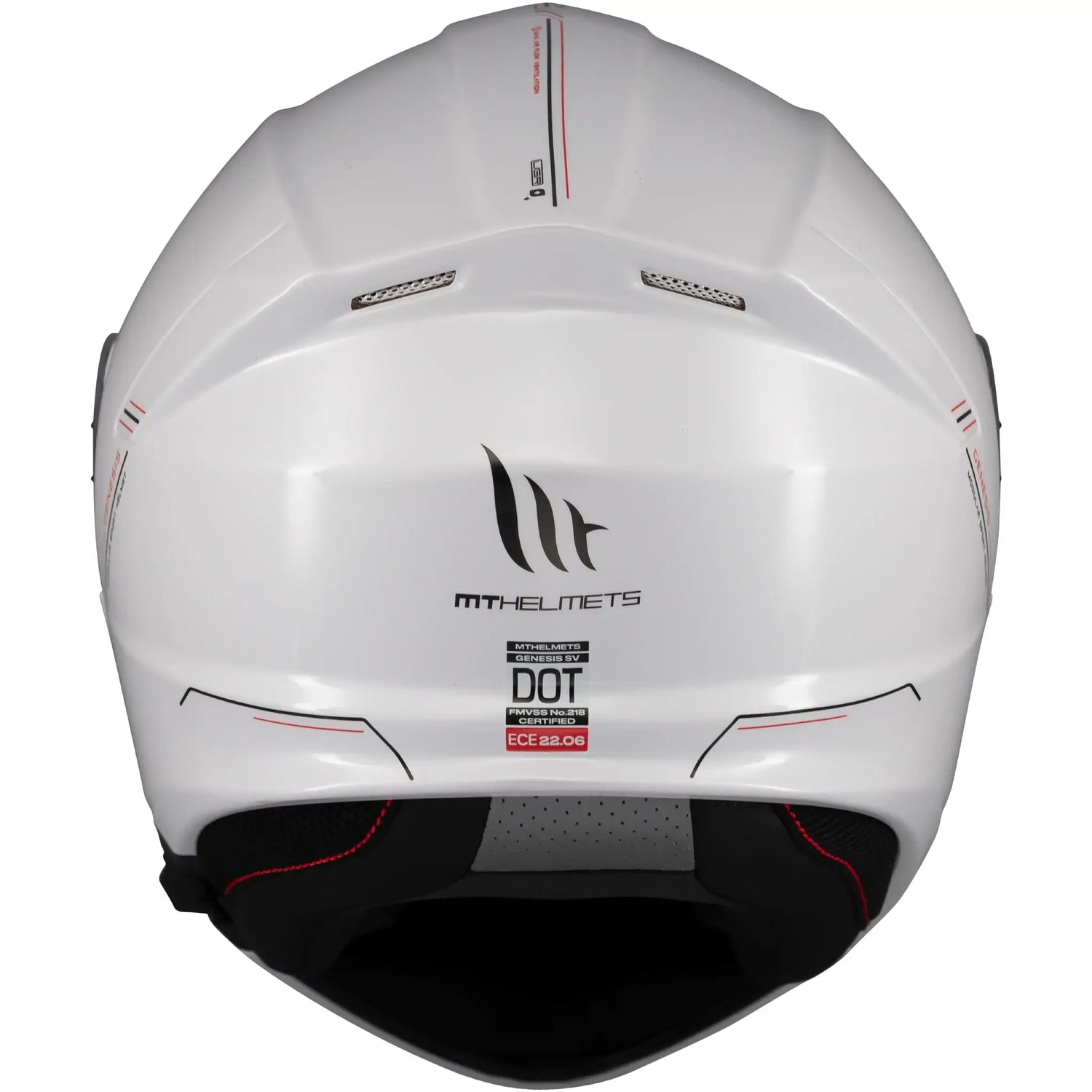 Casco MT Genesis SV Solid A0 - Blanco Brillo