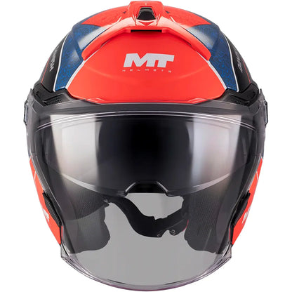 Jet helmet MT Cosmo SV Danish 26 Season C5 - Gray/Blue/Red Gloss