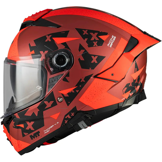 Capacete MT Thunder 4 R SV Fast C5 - Preto/Vermelho Mate