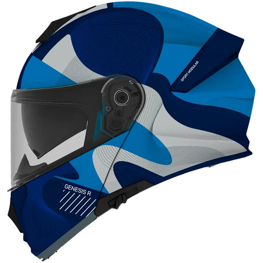 Casco MT Genesis R SV Lancer C7 - Gris/Azul Mate