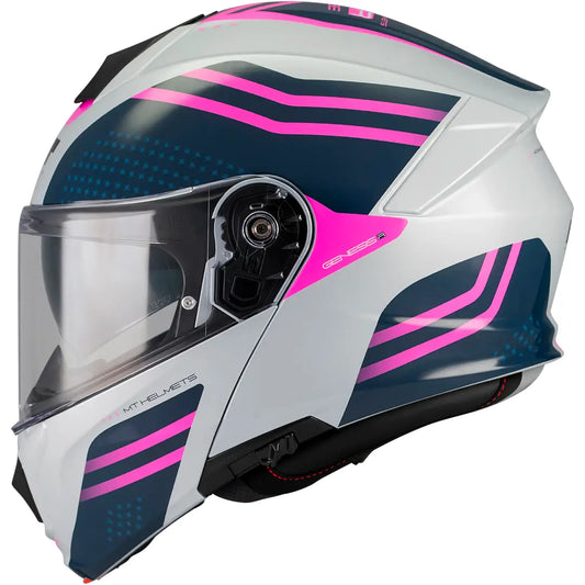 Casco MT Genesis R SV Vibe C8 - Gris/Rosa Brillo