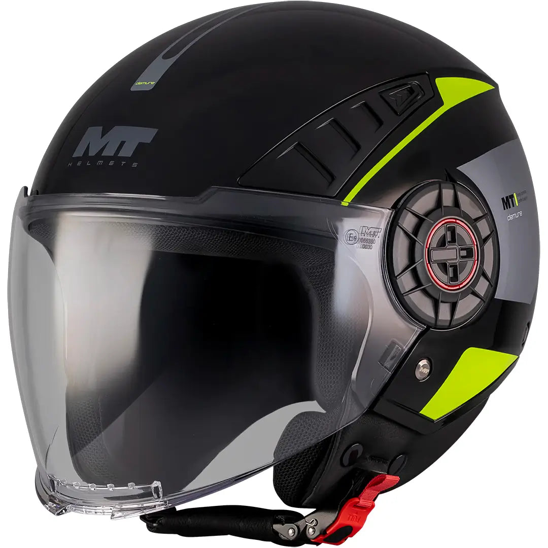 Casque MT Aeris Demure B3 - Noir/Jaune Brillant