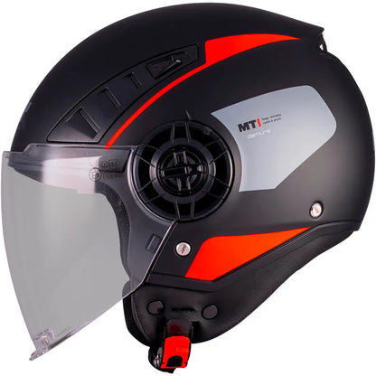 MT Aeris Demure B5 Helmet - Matte Black/Red