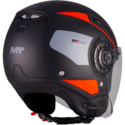 MT Aeris Demure B5 Helmet - Matte Black/Red