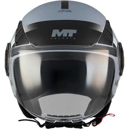 MT Aeris Cover C2 Helmet - Matte Gray/Blue