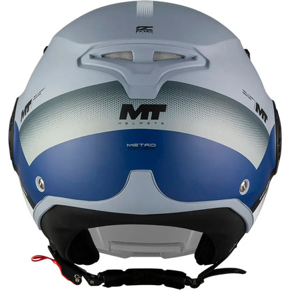 MT Aeris Cover C2 Helmet - Matte Gray/Blue
