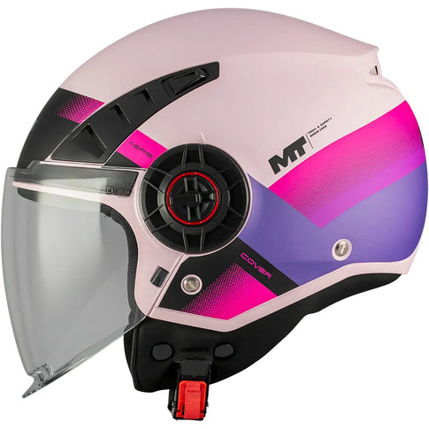Casque MT Aeris Cover C8 - Noir/Rose Mat