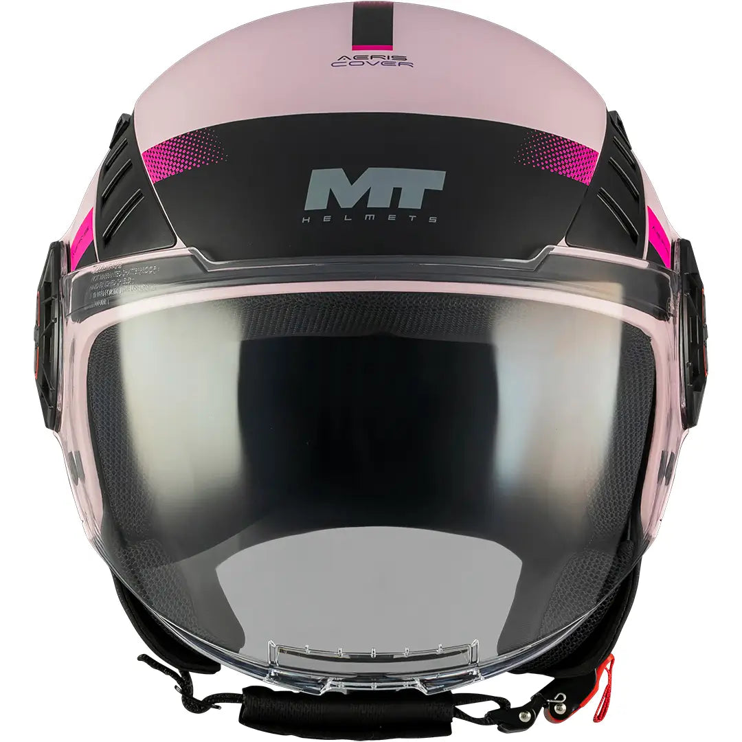 Casque MT Aeris Cover C8 - Noir/Rose Mat