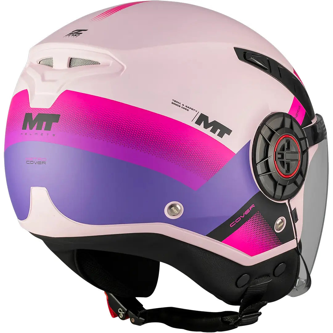 Casque MT Aeris Cover C8 - Noir/Rose Mat