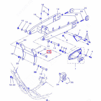 Perno base motor Minarelli AM6 Yamaha 13C-F1481-00