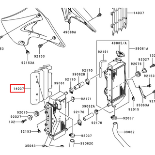 Radiator grille Kawasaki KX 125/250 97-05