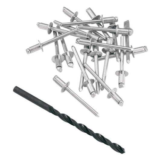 Kit de rebites e broca para Silenciadores 2T / 4T Moose Racing