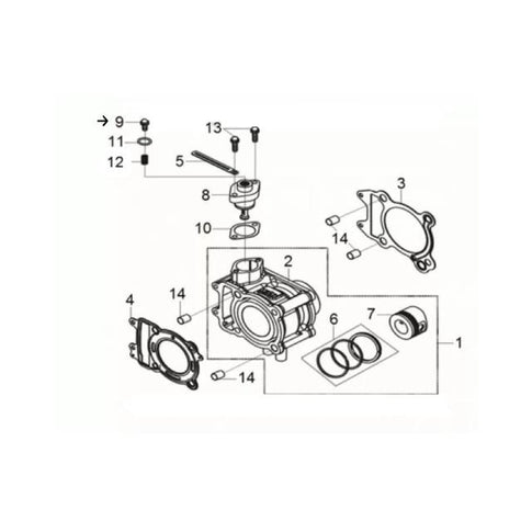 Vis de réglage tendeur de distribution SYM Symphony SR 125