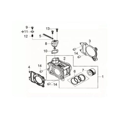 Tórica tensor distribución SYM Symphony SR 125 14524-H6T-000