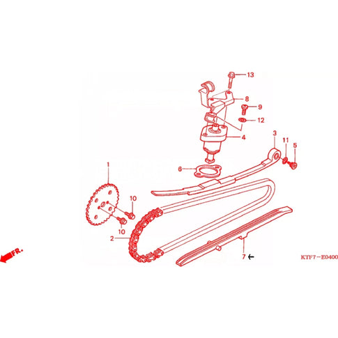 Guia cadena de distribución inferior Honda SH 125-150