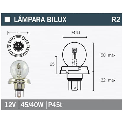 Lâmpada P45T 12V 45/40W Bilux Vparts
