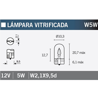 T10 Bulb 12V/5W Bilux Vparts