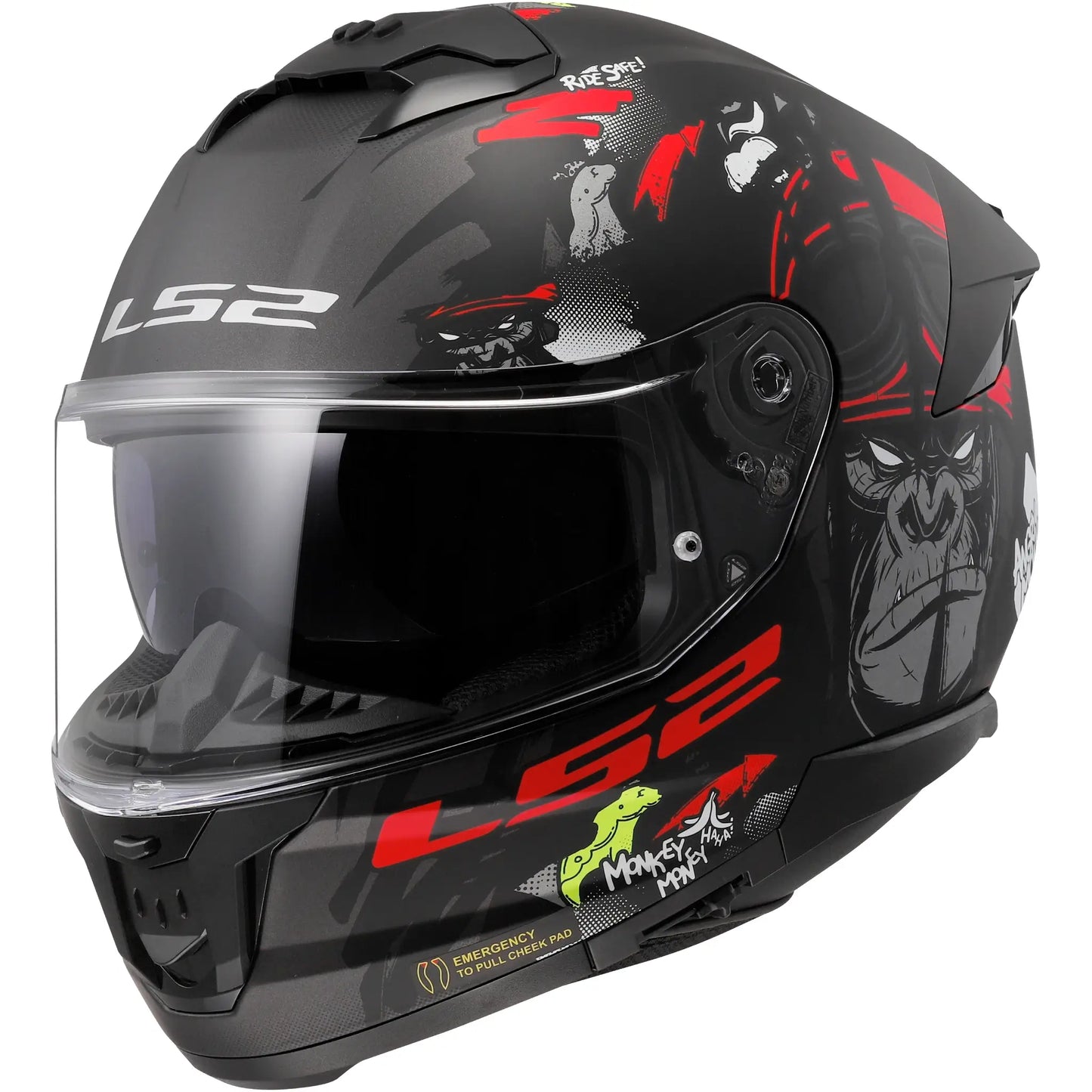 Casco LS2 FF808 Stream II Angry Monkey