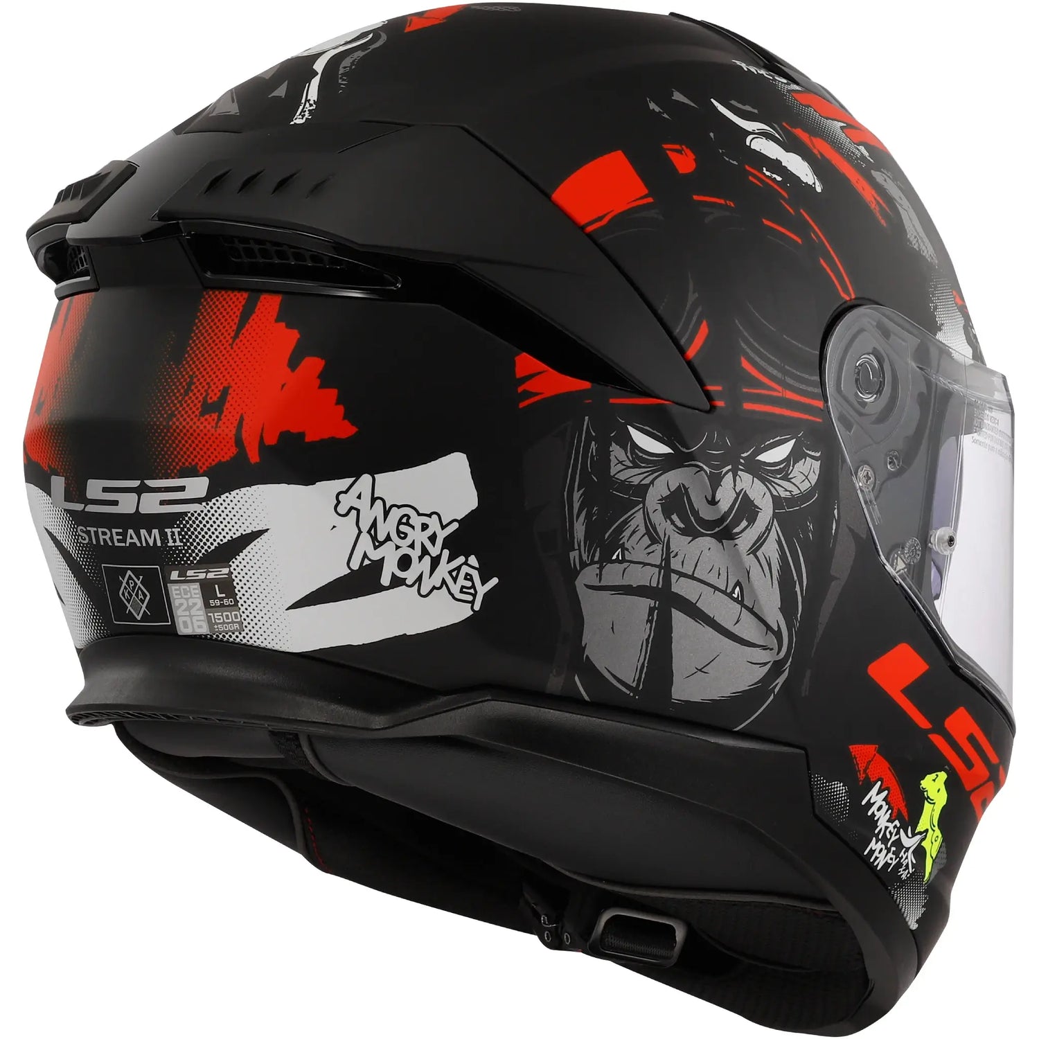 Casco LS2 FF808 Stream II Angry Monkey