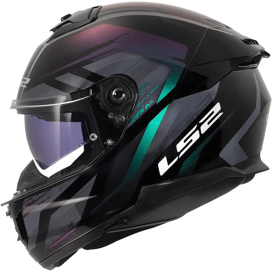 Capacete LS2 FF808 Stream II Fury - Preto/Camaleão Brilhante