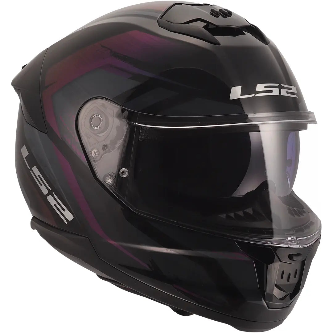 LS2 FF808 Stream II Fury Helmet - Black/Chameleon Gloss