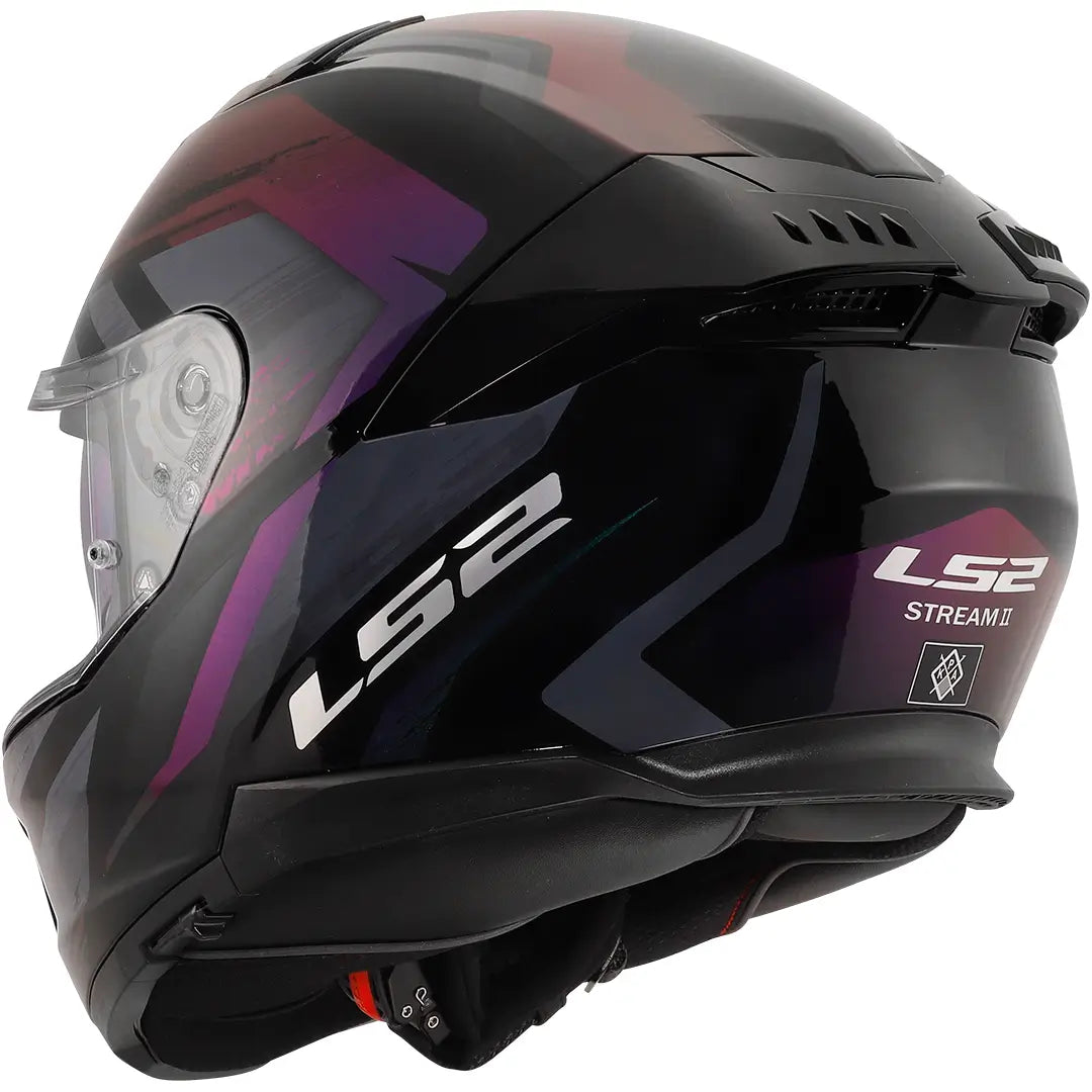 LS2 FF808 Stream II Fury Helmet - Black/Chameleon Gloss