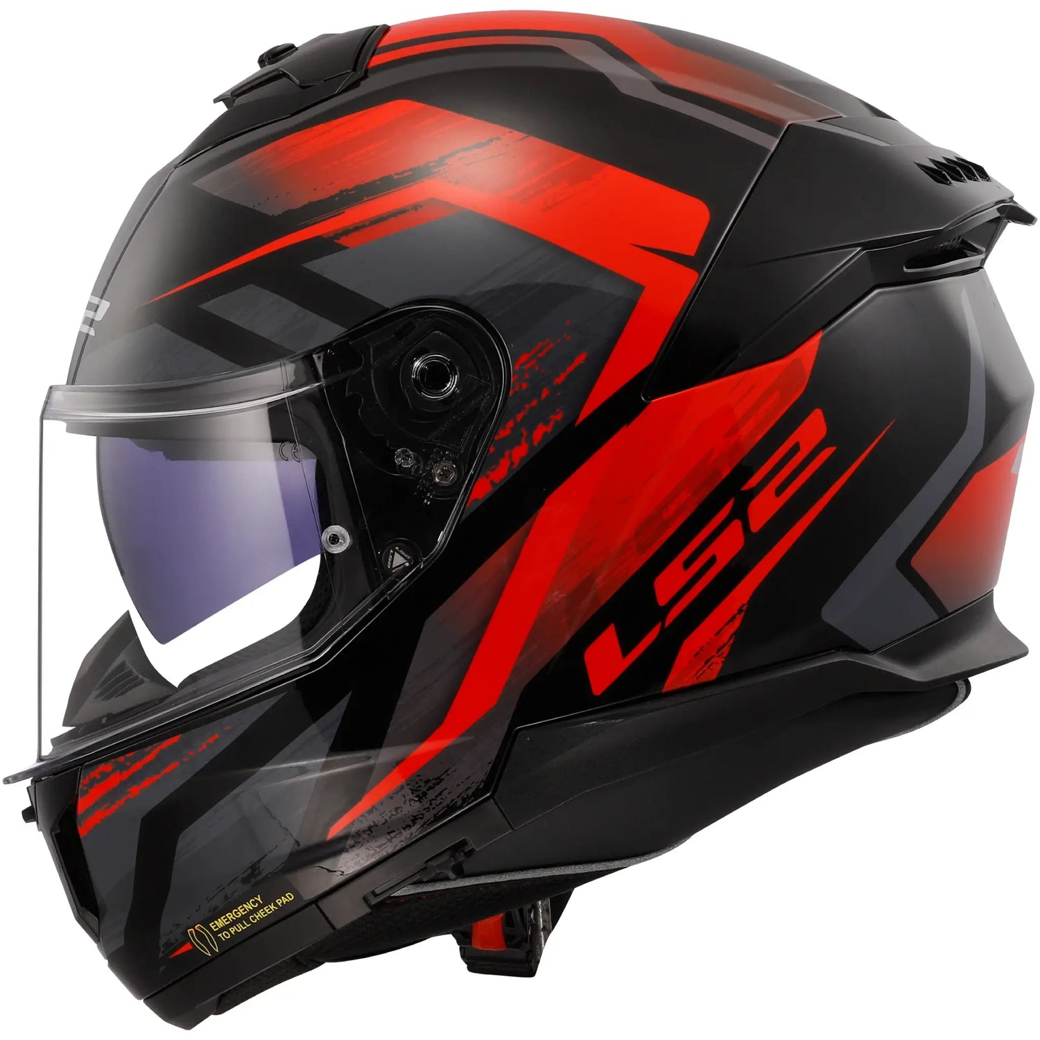 Casco LS2 FF808 Stream II Fury - Negro/Rojo