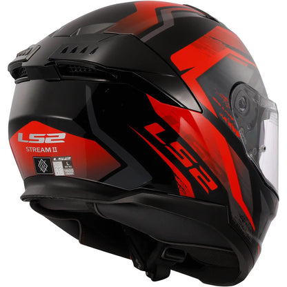 Casco LS2 FF808 Stream II Fury - Negro/Rojo