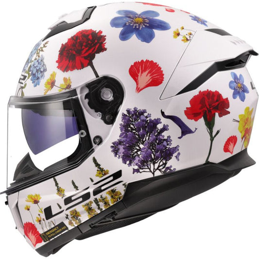 Capacete Integral LS2 FF808 Stream II Flowers branco