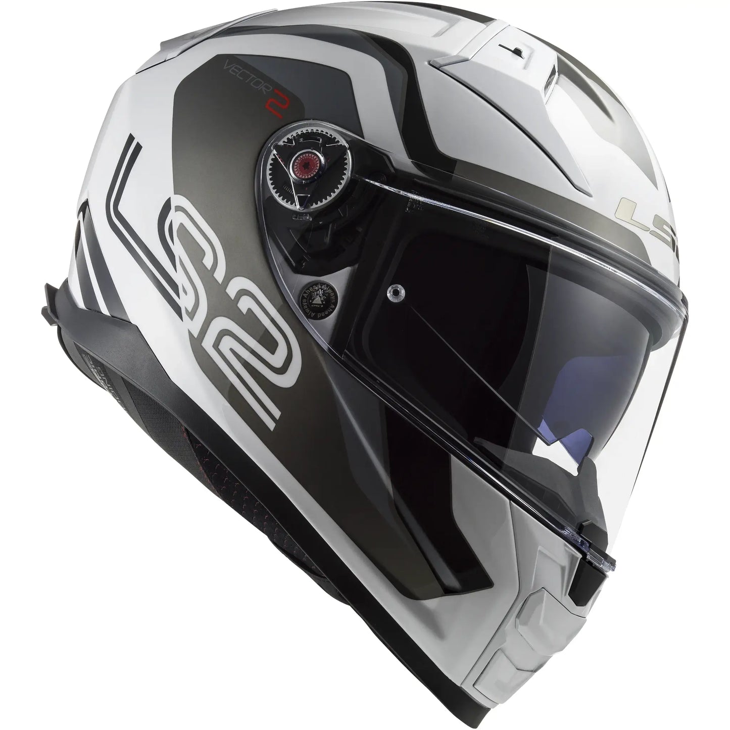 Casco LS2 FF811 Vector II Splitter - Blanco/Gris Brillo