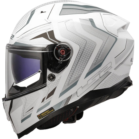 Casco LS2 FF811 Vector II Alizer - Blanco/Gris Mate