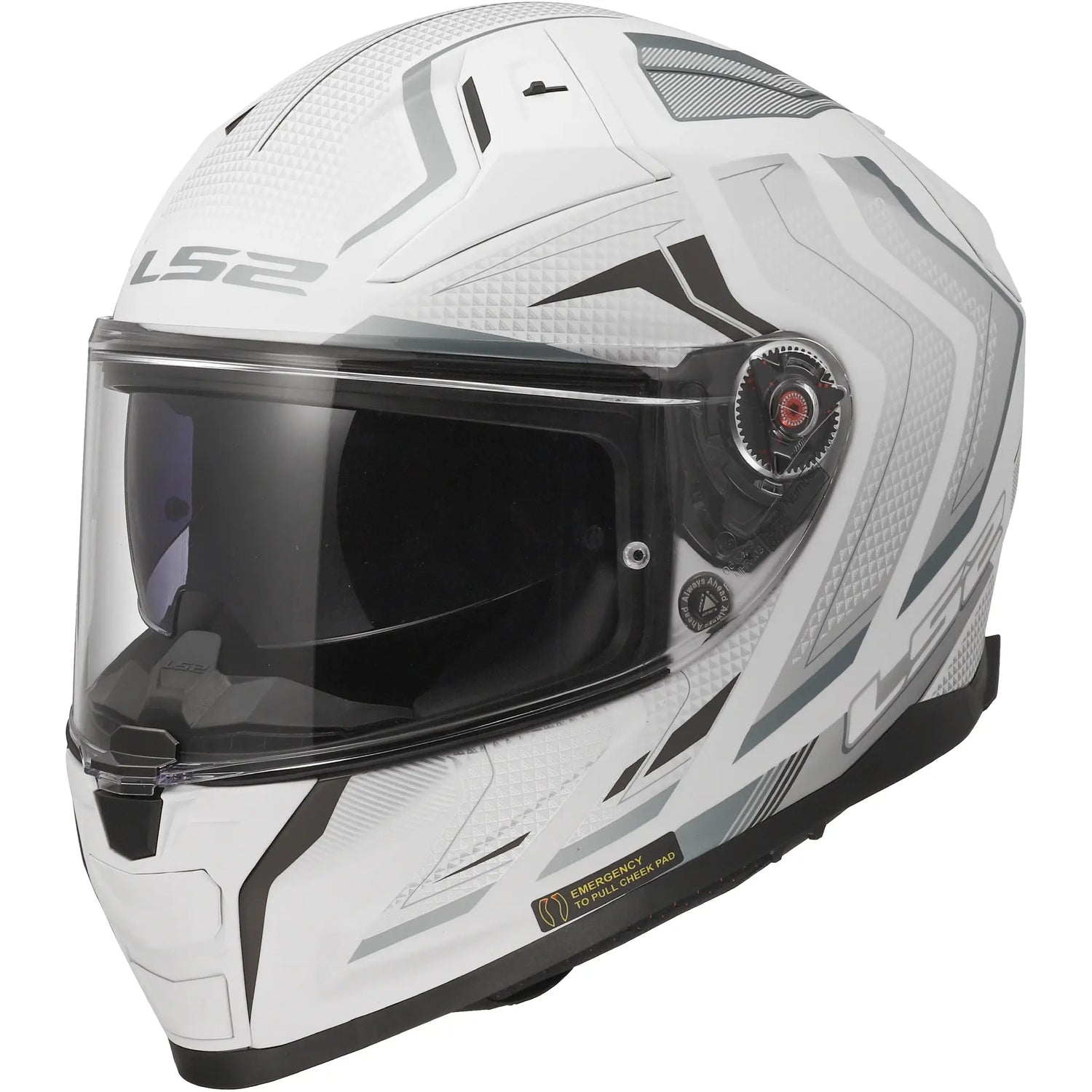 Casco LS2 FF811 Vector II Alizer - Blanco/Gris Mate