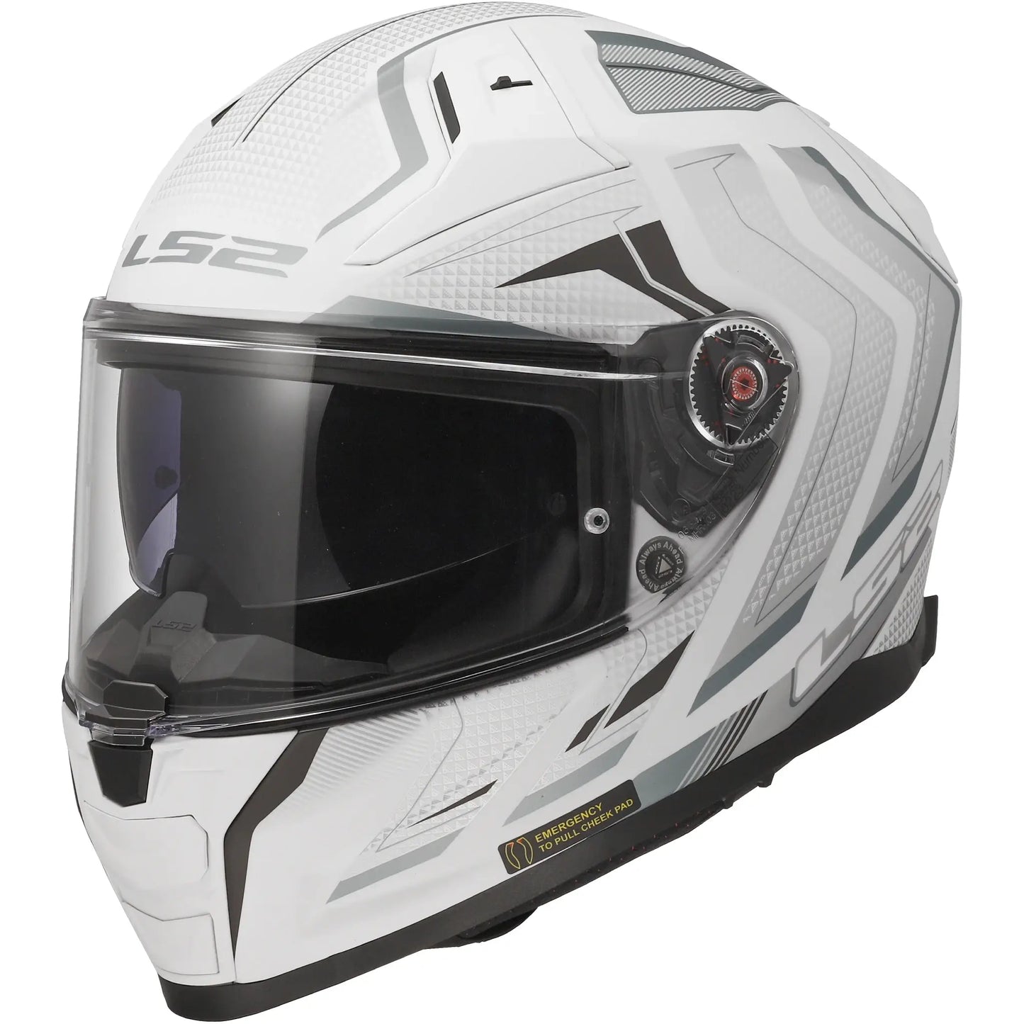 Casco LS2 FF811 Vector II Alizer - Blanco/Gris Mate