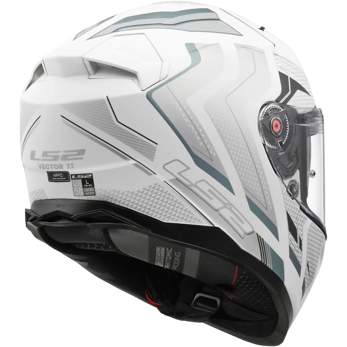 Casco LS2 FF811 Vector II Alizer - Blanco/Gris Mate