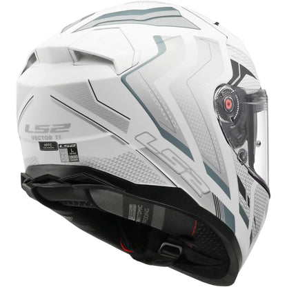 Casco LS2 FF811 Vector II Alizer - Blanco/Gris Mate