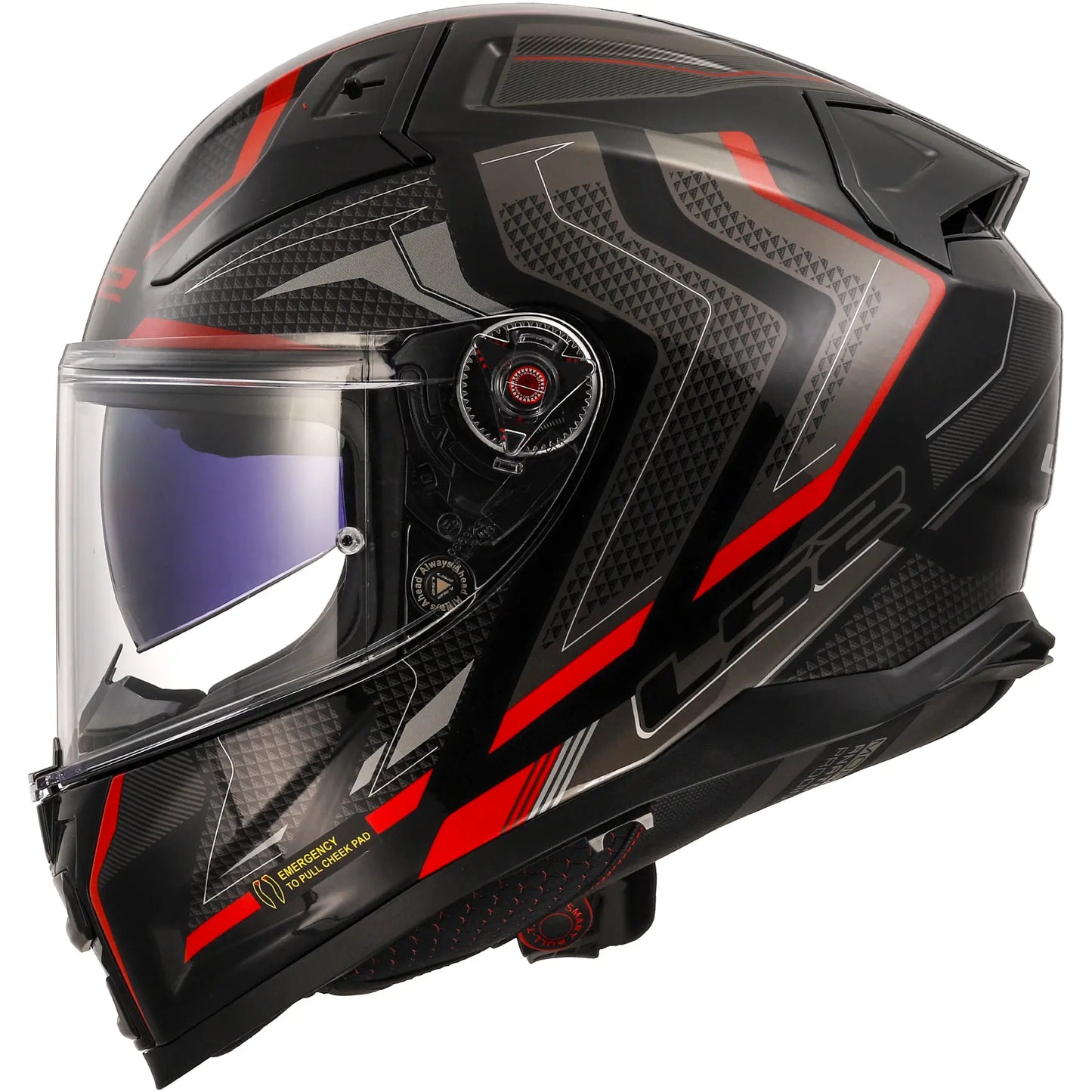 Casco LS2 FF811 Vector II Alizer - Negro/Rojo