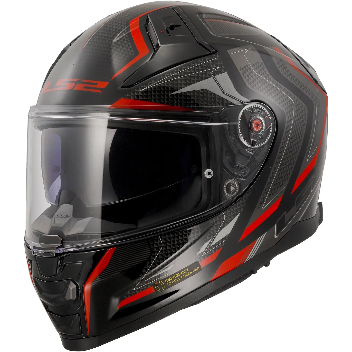 Casco LS2 FF811 Vector II Alizer - Negro/Rojo