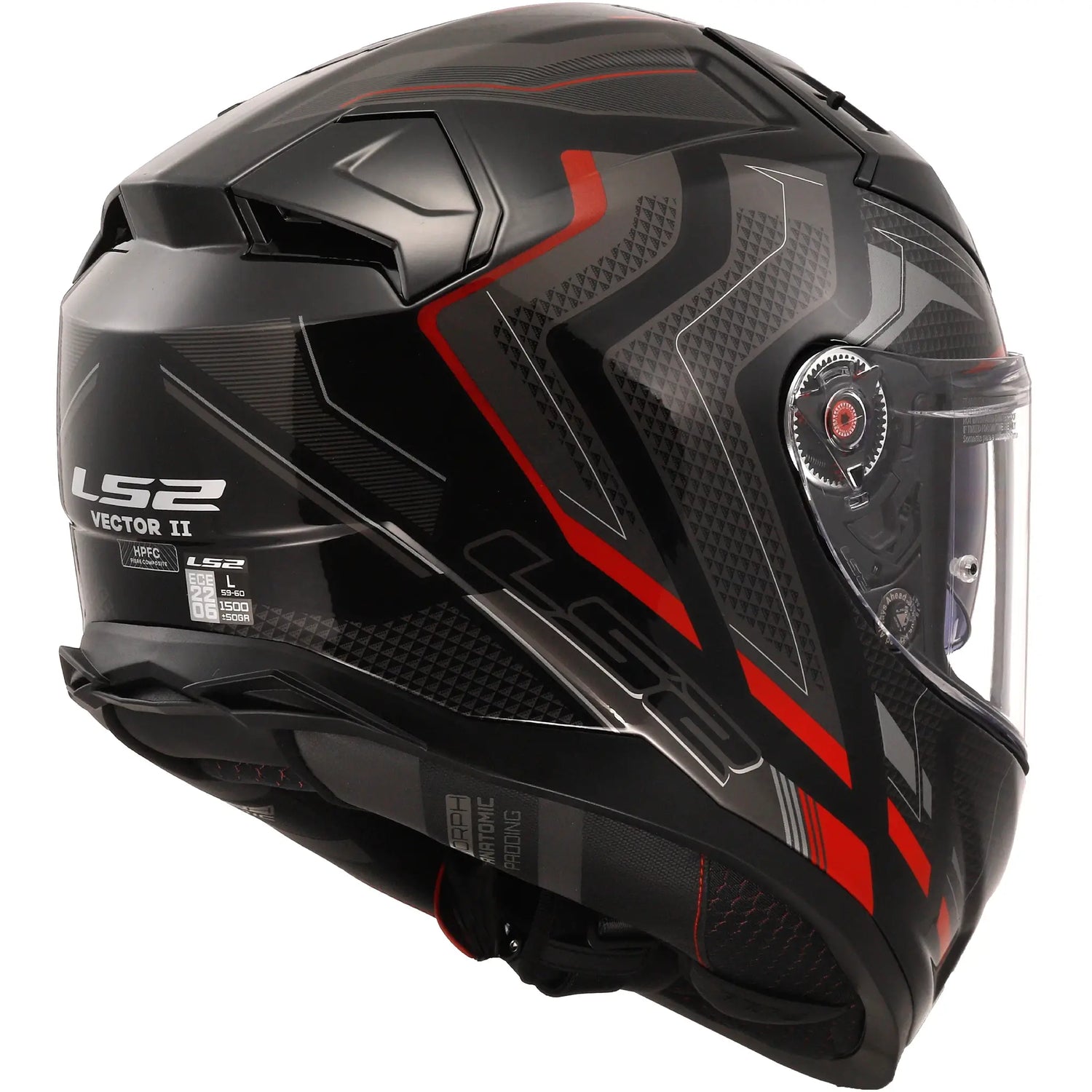Casco LS2 FF811 Vector II Alizer - Negro/Rojo