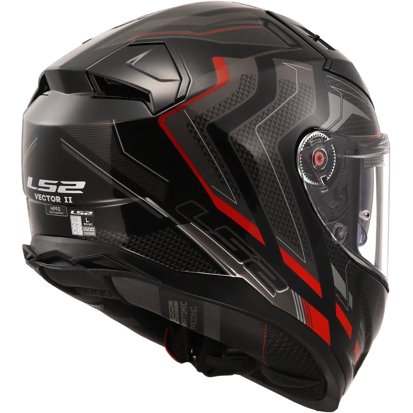 Casco LS2 FF811 Vector II Alizer - Negro/Rojo